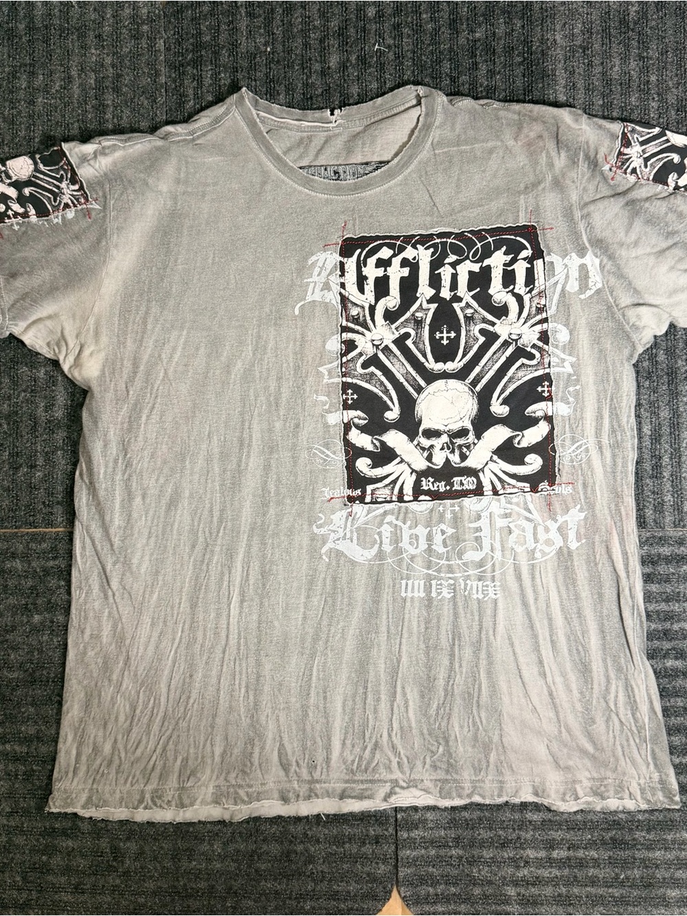 Vintage Affliction T Shirt Mens Large